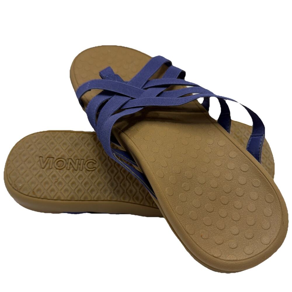 Vionic Women's Stretch Woven Sandals Purple Size 9 Walking Comfort Arch Support